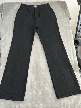 Pink Lilly Women's Black denim‎ Jeans Wide Legs